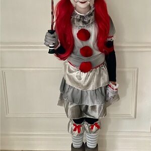 PENNYWISE KID COSTUME Gray and Red Costume WITH Toy Knife * Halloween